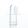 Сіліконавая дзіцячая зубная шчотка для пальцаў Двухбаковая зубная шчотка
